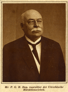 104460 Portret van mr. P.G.H. Dop (1866-1937), o.a. voorzitter van de Utrechtsche Handelssociëteit, advocaat en leraar ...